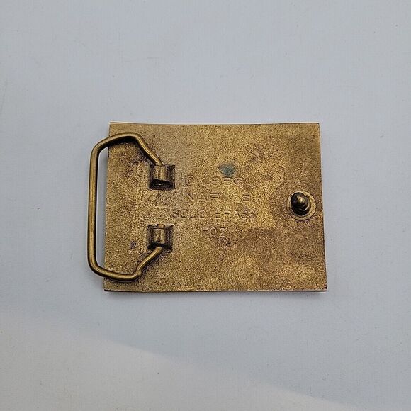 Vintage Carpenter Belt Buckle Solid Brass by Nap Inc. 1983 Tradesman/Builder - Picture 4 of 7